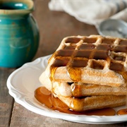 Waffles With Maple Syrup