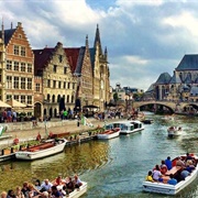 Ghent, Belgium Canal Boat