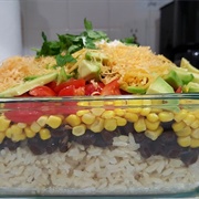 Rice With Beans, Corn, Tomato & Avocado