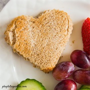 Heart-Shaped Tomato Sandwich