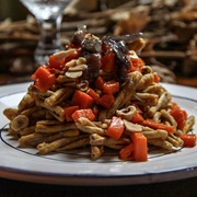 Pasta With Pumpkin, Mushrooms and Walnuts