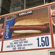 Costco All Beef Hot Dog