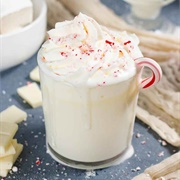 Rum and Peppermint White Hot Chocolate