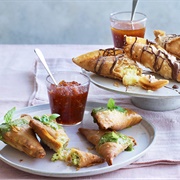 12 Samosas--Half Savory, Half Sweet