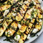 Grilled Courgette With Spinach and Cheese