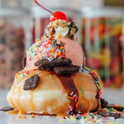 Donut Ice Cream Sundae