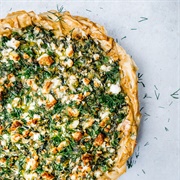 Minty Pea Courgette Quiche