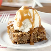 Salted Caramel Apple Oatmeal Cookie Bar