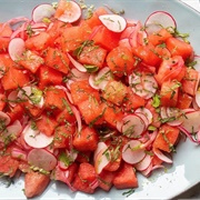 Watermelon Salad With Habanero-Pickled Onions and Lime Salt