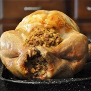 Turavoken (Turkey Stuffed With Avocado Stuffed With Chicken)