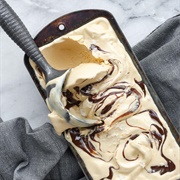 Vanilla and Salted Caramel Fudge Ice Cream