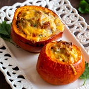 Stuffed Red Kuri Squash
