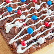 Patriotic Marshmallow Crunch Brownies