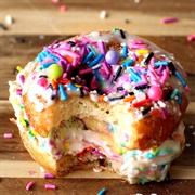 Birthday Cake Ice Cream Doughnut