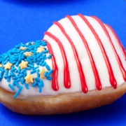 Krispy Kreme Stars &amp; Stripes Heart Doughnut