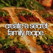 Create a Secret a Family Recipe