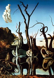 Swans Reflecting Elephants