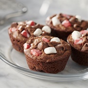 Peppermint Hot Cocoa Brownie Bites