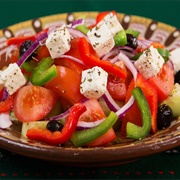 Greek Salad With Vegan Cheese
