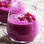 Dragonfruit White Chocolate Pudding