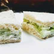 Sour Cream & Chive Dip and Cucumber Sandwich