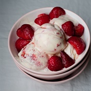 Rose White Chocolate Ice Cream