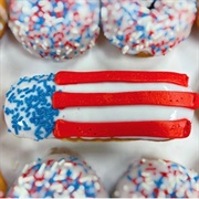 Groovy Donuts Stars and Stripes Long John Donut