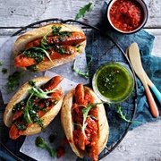 Chorizo and Chimichurri Hot Dog