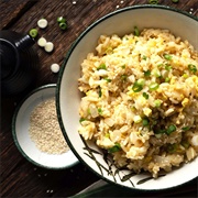 Chahan (Japanese Egg Fried Rice) With Wild Alpine Leek