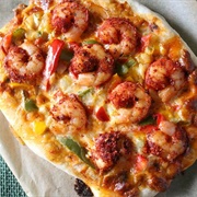 Pepperoni and Shrimp Pizza