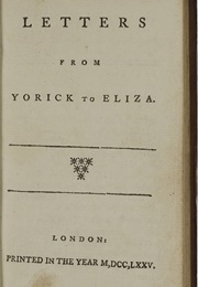 Letters From Yorick to Eliza (Laurence Sterne)