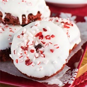 Red Velvet Peppermint Donuts