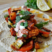 Hallloumi and Roasted Veg Wrap