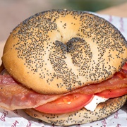 Bacon Filled Bagel