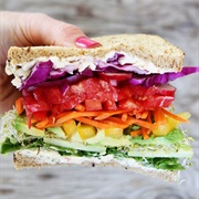 Rainbow Vegetable Sandwich