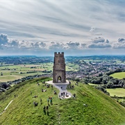 Glastonbury Tor & Village, Somerset, England