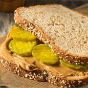 Peanut Butter and Pickle Sandwich