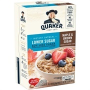 Quaker Lower Sugar Instant Maple Brown Sugar Oatmeal