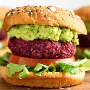 Vegan Avocado Beetroot Burger