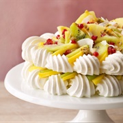 Prue Leith's Vegan Tropical Fruit Pavlova Using Aquafaba