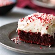 Red Velvet Peppermint Brownie With Peppermint Cream Cheese Frosting