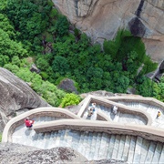 Stairs to Meteora Monasteries, Greece