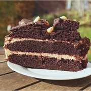 Vegan Layered Brownie Cake