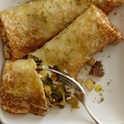 Sausage Goat Cheese Crepe
