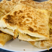 Fenugreek Roti With Goat Cheese