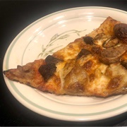 Rubbery Sausage, Pepperoni, and Black Olive Pizza