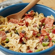 Bread Tomato Sauce Cheese Pepperoni Salad