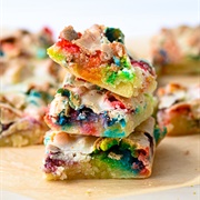 Rainbow Shortbread Oreo Blondie Bars