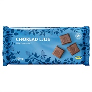 CHOKLAD LJUS Milk Chocolate Tablet, Rainforest Alliance Certified