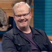15. Jim Gaffigan Wears a Blue Jacket & Plum T-Shirt
